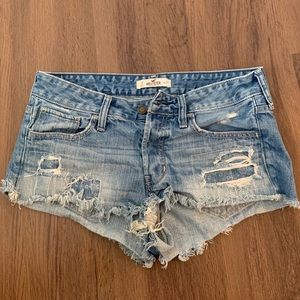 Hollister Distressed Light Wash Jean Shorts